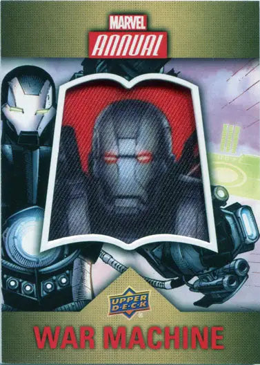 War Machine Character Patch Chase Card CP-5 featuring a stylized superhero portrait