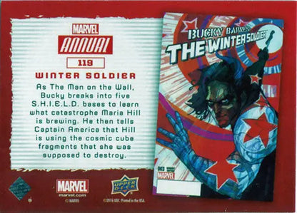 Marvel Annual 2016 Short Print Chase Card 119 featuring Winter Soldier storyline