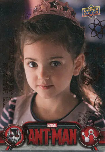 Young child in a tiara, featured on Marvel Ant-Man Bronze Base Parallel Chase Card 17