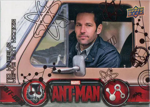 Marvel Ant-Man Bronze Base Parallel Chase Card 19 featuring a man in a blue jacket