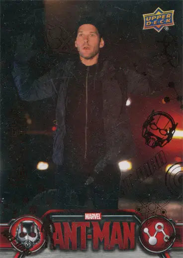 Marvel Ant-Man Bronze Base Parallel Chase Card 35 featuring a man in a dark jacket