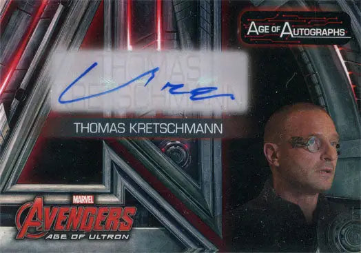 Autographed trading card of Thomas Kretschmann as Strucker from Avengers Age of Ultron