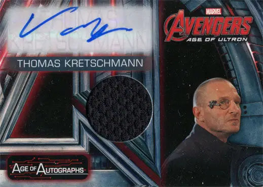 Autographed trading card of Thomas Kretschmann from Marvel’s Avengers: Age of Ultron