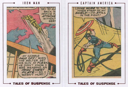 Iron Man and Captain America in Marvel Avengers Cut Archive Card from Tales of Suspense