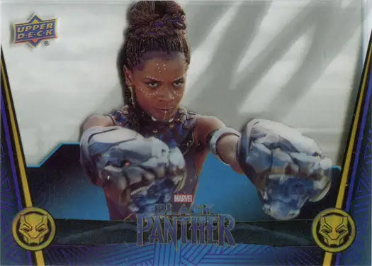 Marvel Black Panther Acetate Parallel 85 Base Chase Card featuring character with glowing hands