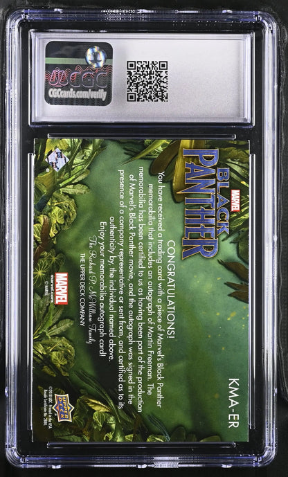 Black Panther Autograph Costume Card KMA-ER Martin Freeman in a protective case with QR code