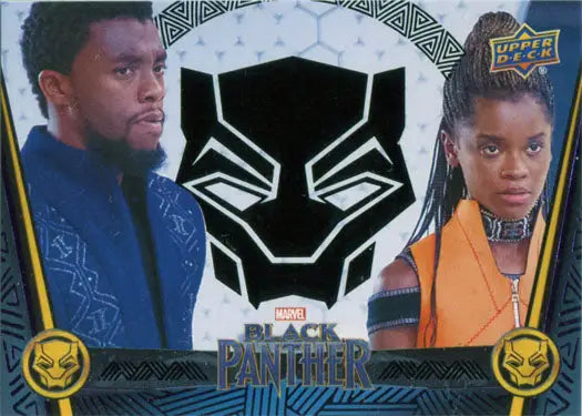 Black Panther Black Foil Parallel Trading Card featuring characters and logo