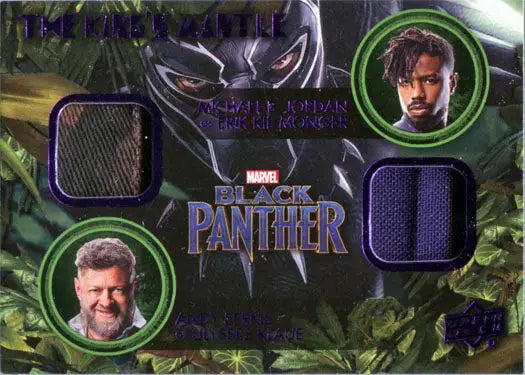 Marvel Black Panther Memorabilia Costume Card with fabric swatches and character portraits