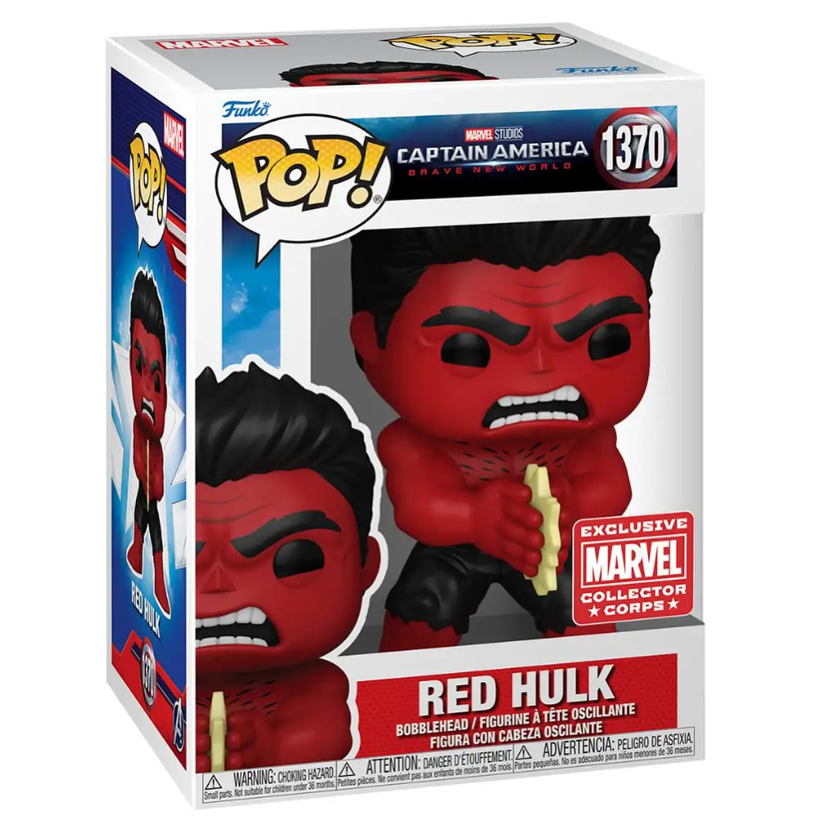 Marvel Collector Corp Exclusive Red Hulk Funko Pop Vinyl in retail packaging