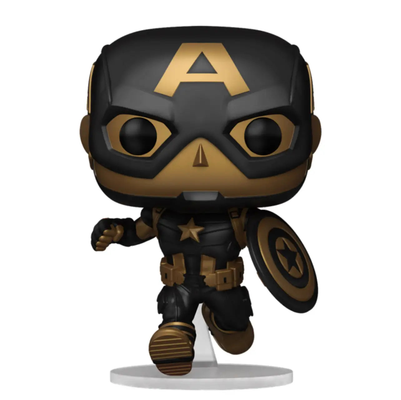 Marvel Collectors Corp exclusive black and gold Captain America Funko Pop with shield