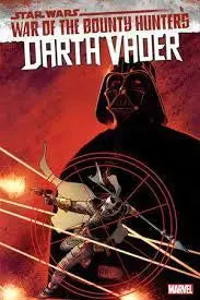 Comic book cover of Star Wars War featuring Darth Vader with red lightsaber