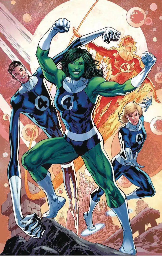 Comic book cover of MARVEL COMICS: THOR #4 Hitch Return featuring Fantastic Four superheroes