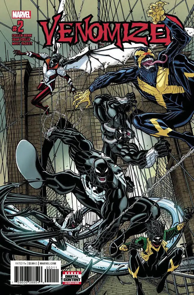 Comic book cover of Marvel Comics Venomized #2 with superheroes and villains in action