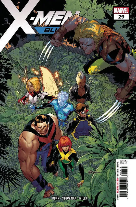 Comic book cover of X-Men in action, featured in MARVEL COMICS: X-MEN BLUE #29