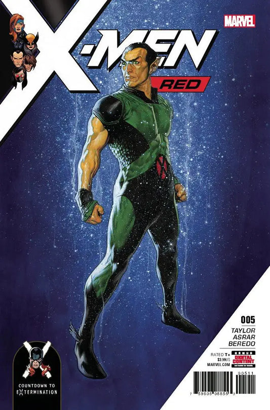 Comic book cover of MARVEL COMICS: X-MEN RED #29 featuring muscular superhero Jean