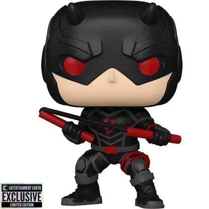 Marvel Daredevil Funko Pop Vinyl Figure in black and red armor, Entertainment Earth Exclusive