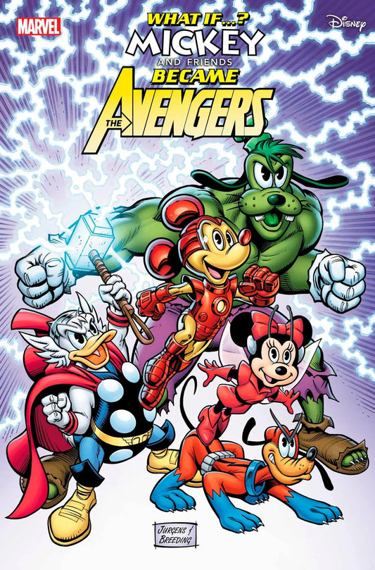 Comic book cover featuring Disney characters as Avengers in Marvel & Disney variant