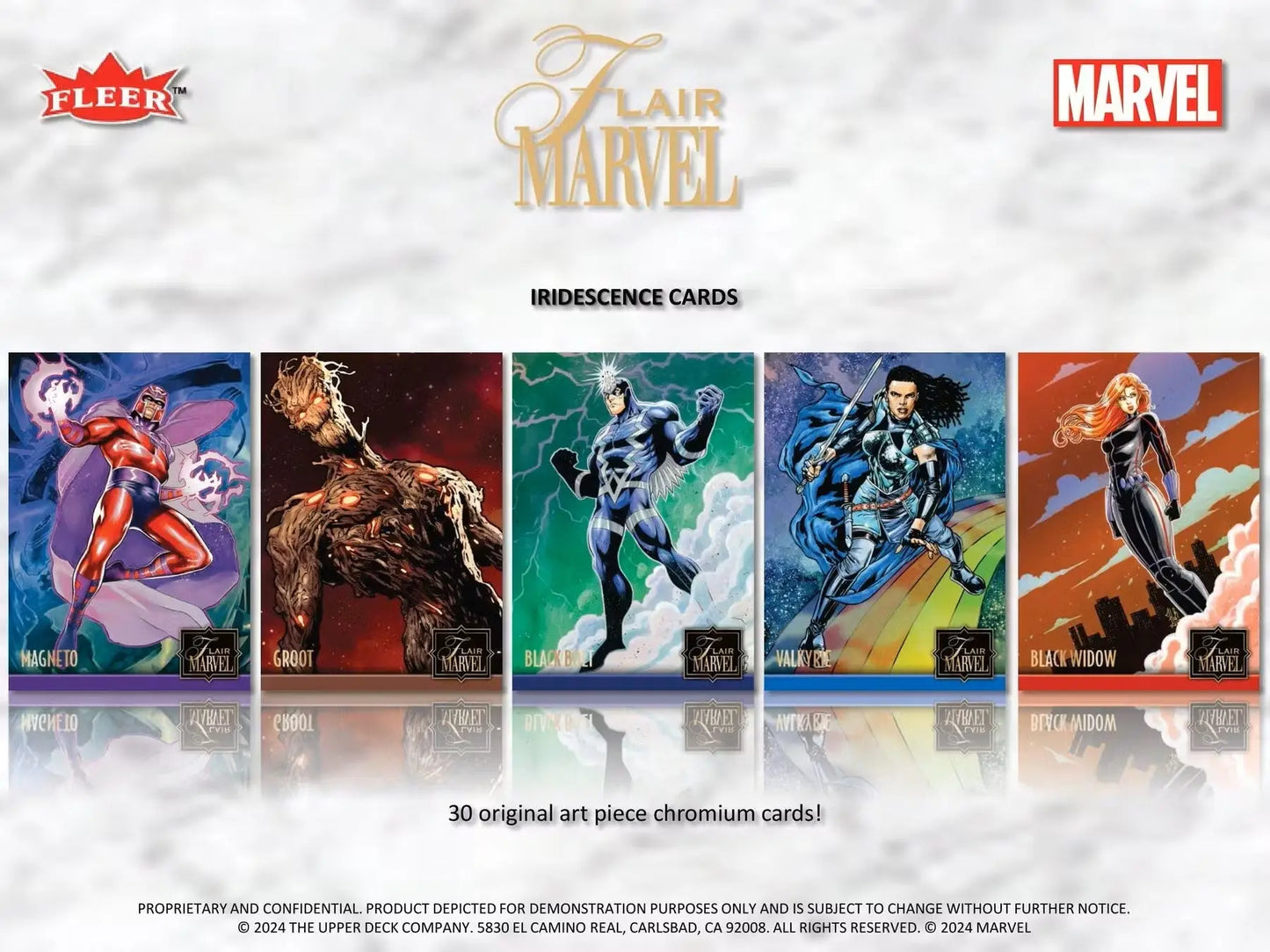 Marvel Flair Iridescence cards from the Marvel Flair Trading Cards Hobby Box 2024