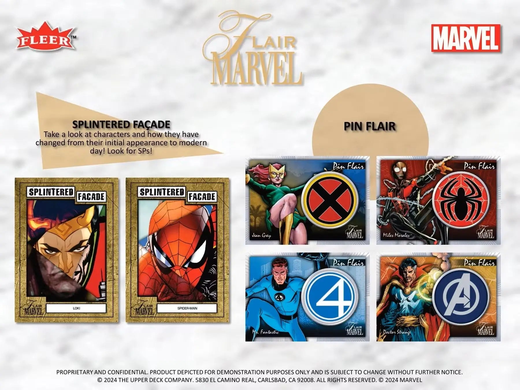 Marvel Flair Trading Cards Hobby Box from Upper Deck 2024 featuring original art and base set