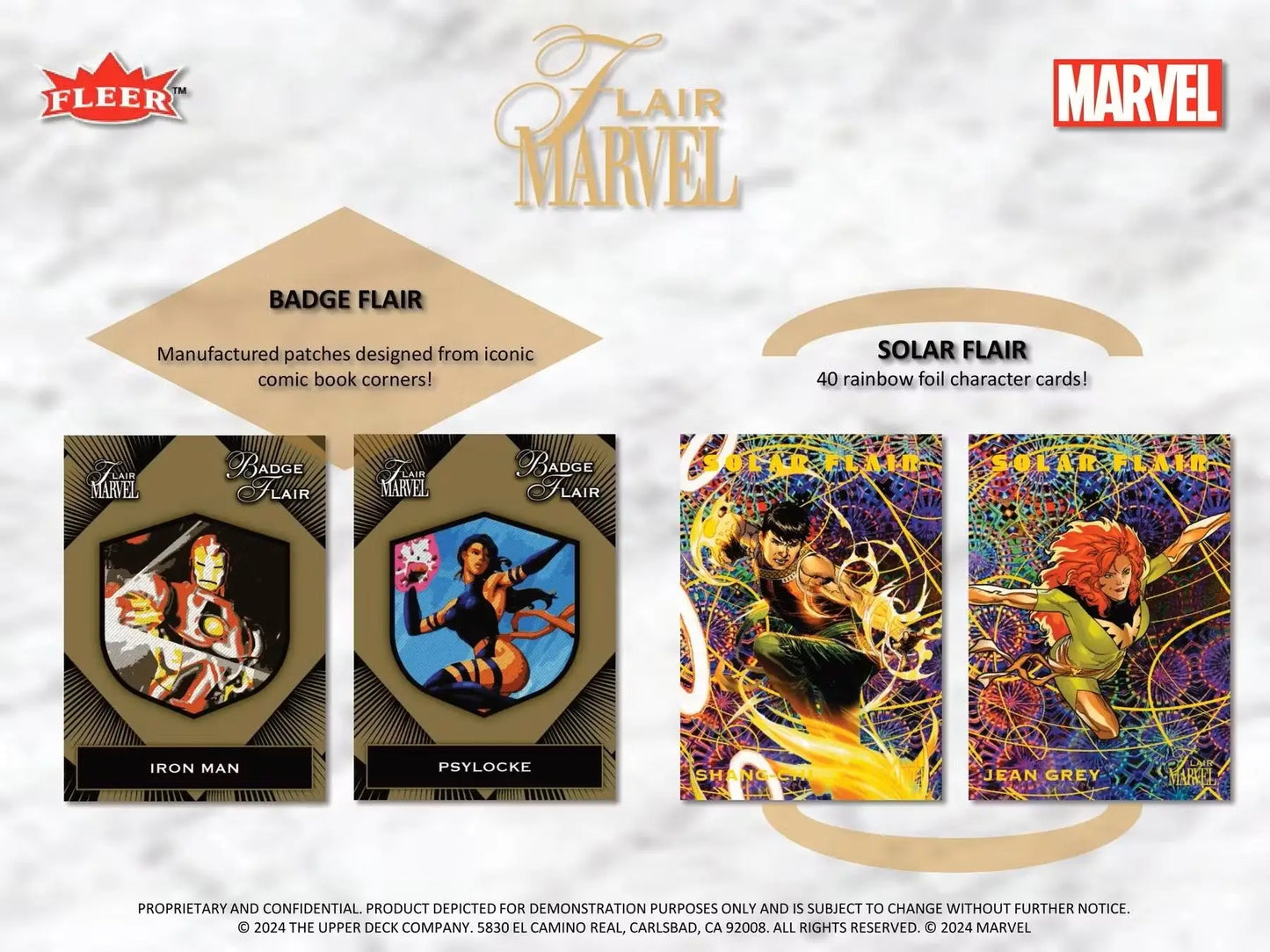 Marvel Flair Trading Cards Hobby Box featuring original art from the base set 2024