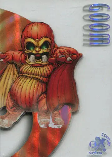 Stylized menacing red and yellow Goom creature from Marvel trading cards set