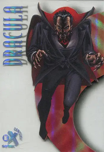 Menacing vampire character with fangs on Marvel Fleer Retro 2015 Dracula Chase Card