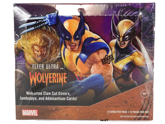 Fleer Ultra Wolverine trading card box from Marvel Fleer Ultra Hobby Box 2024 by Upper Deck