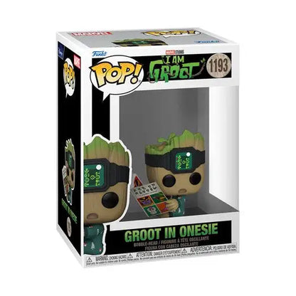 Groot in circuit board onesie Funko Pop from Marvel I Am Groot book funko collection