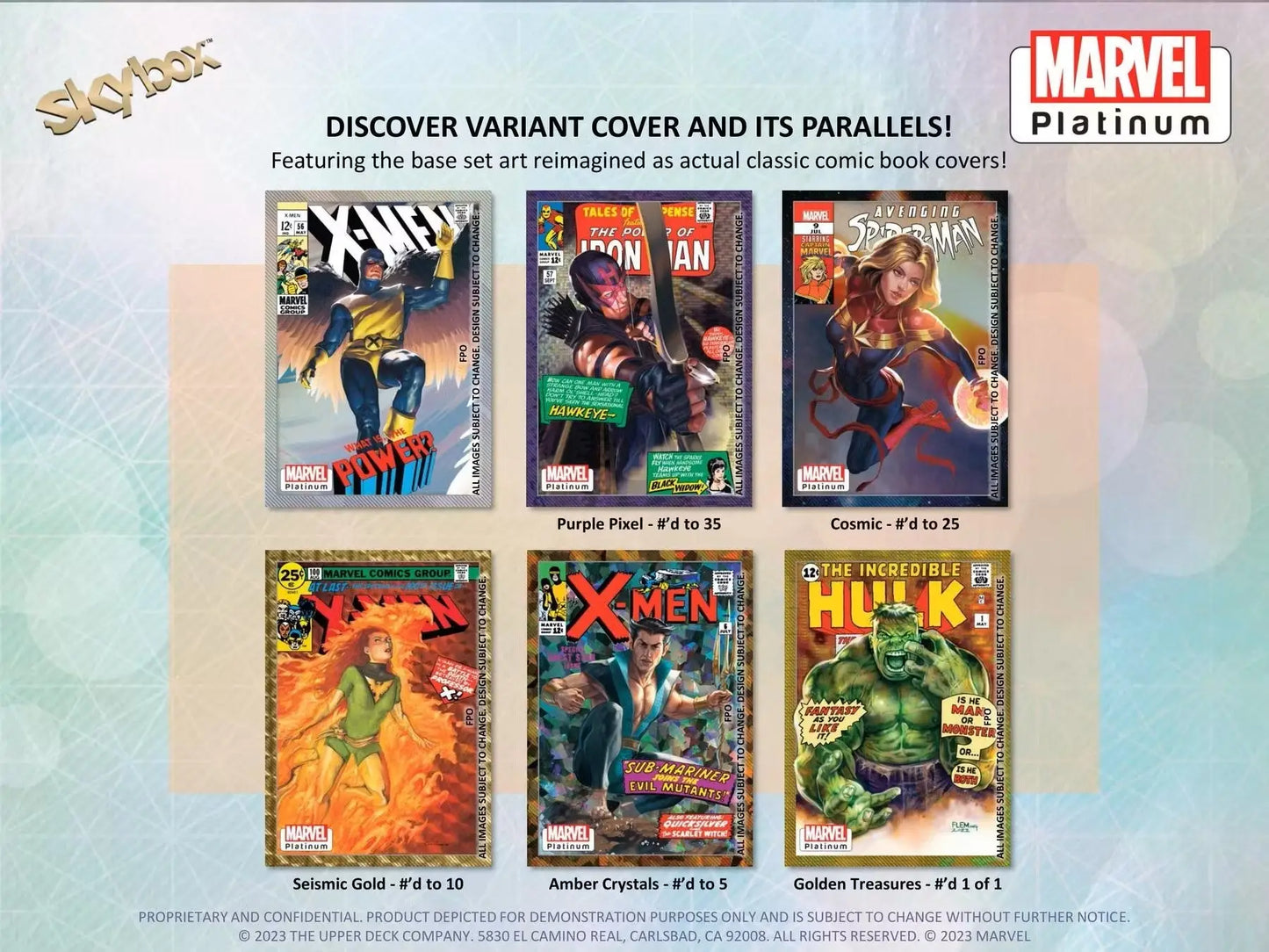 Collection of Marvel comic book variant covers featuring X-Men and Hulk, original art