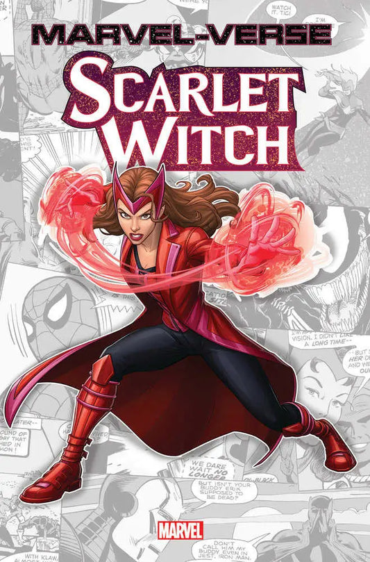 Scarlet Witch comic book cover with glowing red magic and Marvel-Verse TPB branding