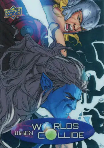 Marvel Vibranium Worlds Collide Chase Card WC-16 featuring Thor vs Malekith artwork