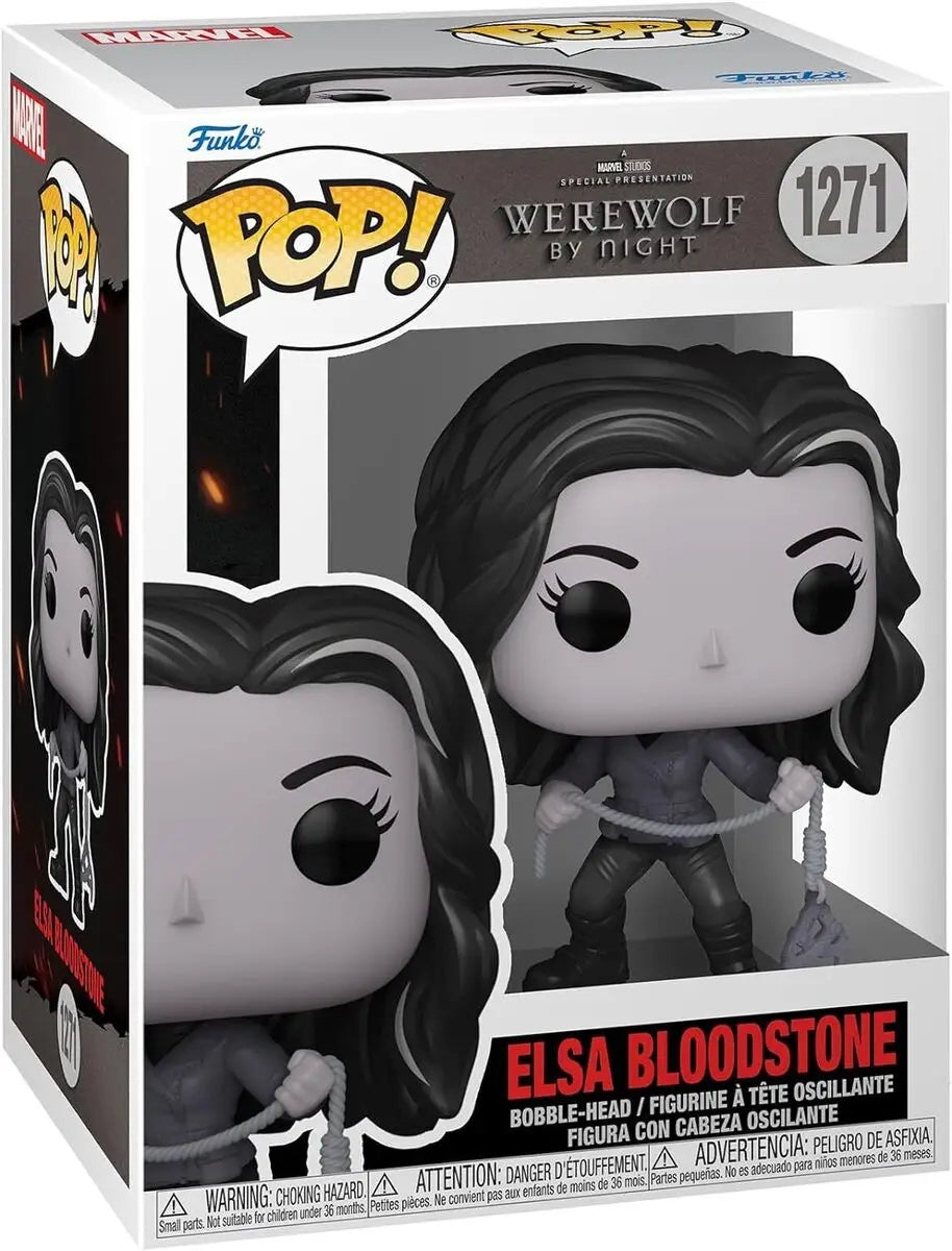 Elsa Bloodstone Funko Pop figure #1271 in black and white monochrome from Night Elsa