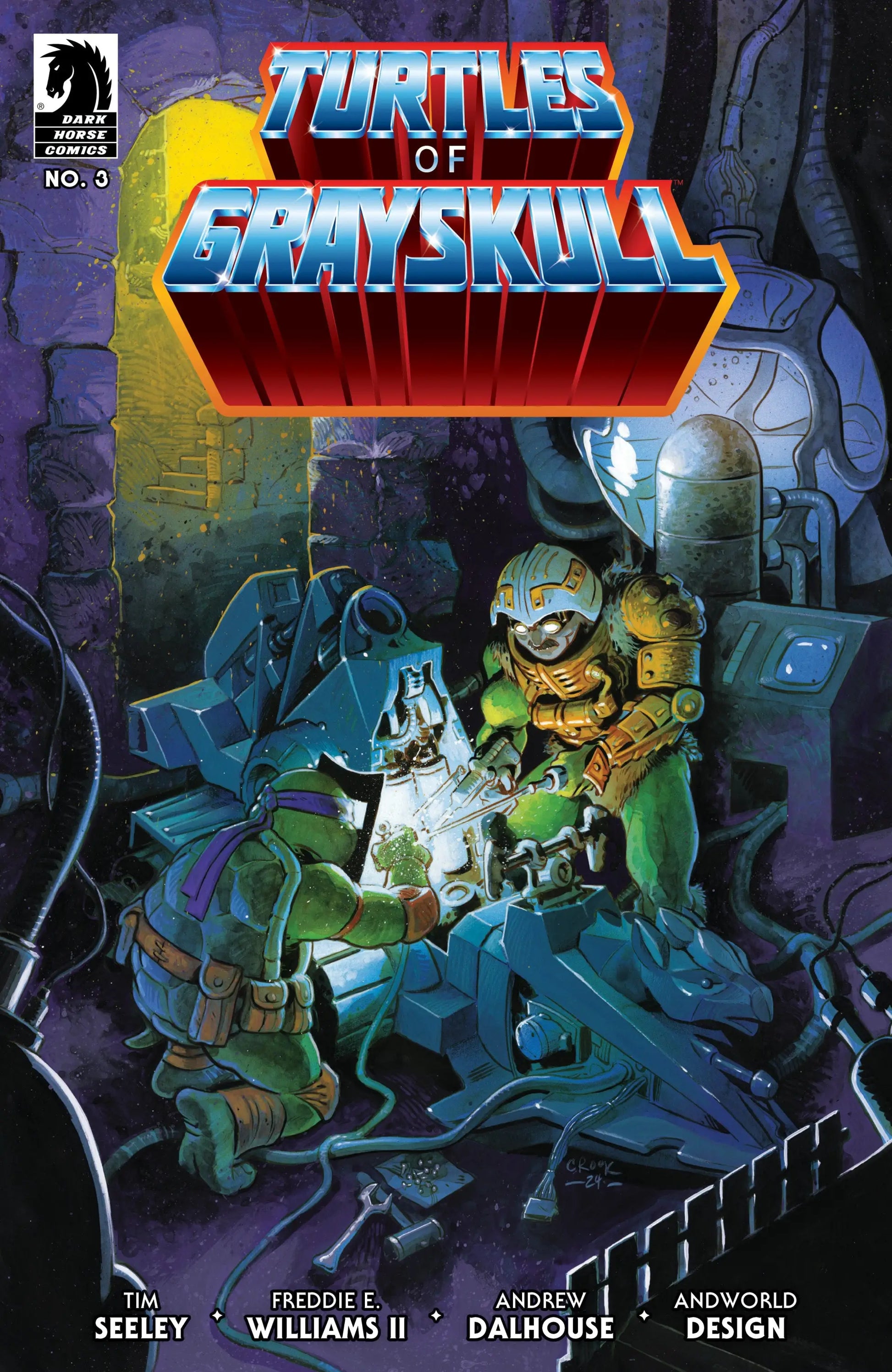 Comic book cover of Masters Of The Universe Teenage Mutant Ninja Turtles Turtles Of Grayskull 3