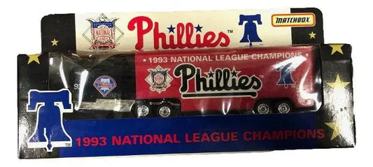 Toy truck with Philadelphia Phillies 1993 NL Champs branding in scale tractor trailer design