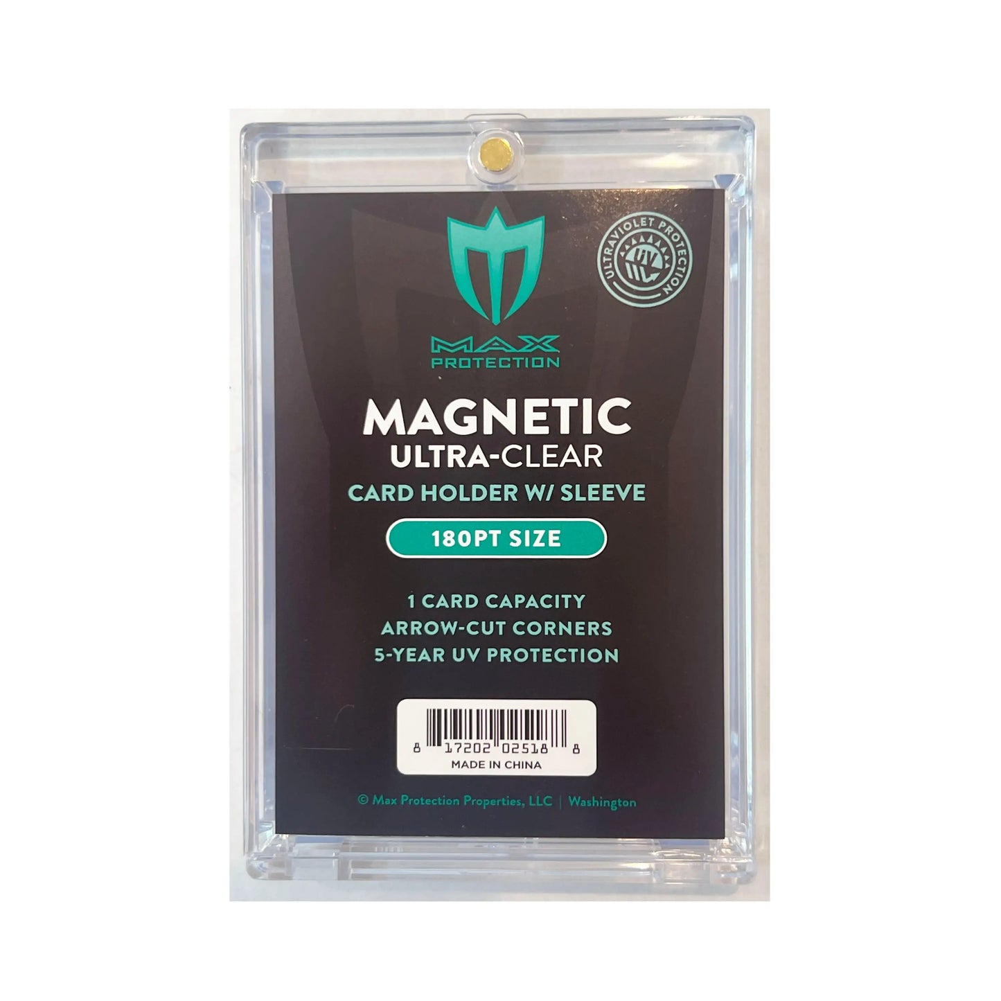 Max Pro Ultra Clear Magnetic Card Holder 180pt with Soft Sleeve for Foil Cards