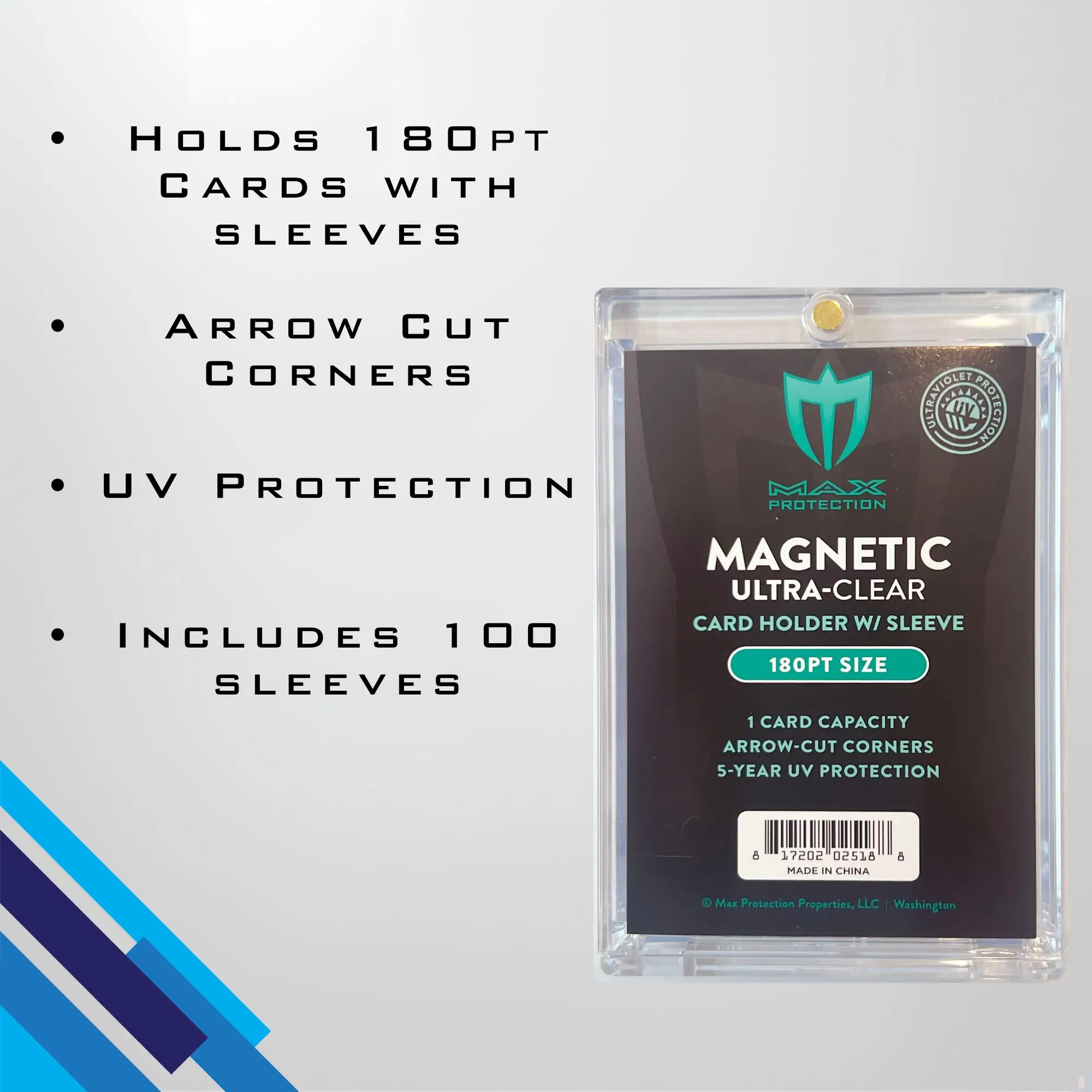 Max Pro Ultra Clear Magnetic Card Holder with UV protection for foil card and soft sleeve