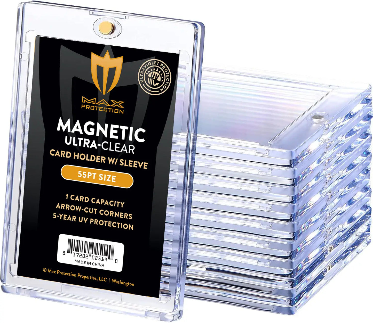 Magnetic Ultra Clear Card Holder with Soft Sleeve for Foil Card Protection