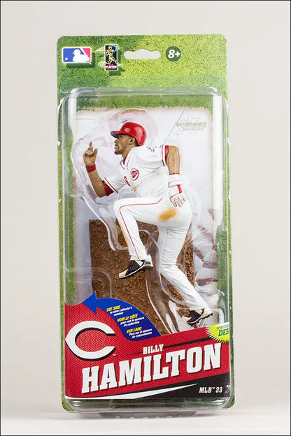 Action figure of Billy Hamilton pitching for Cincinnati Reds, ideal for baseball cards collectors