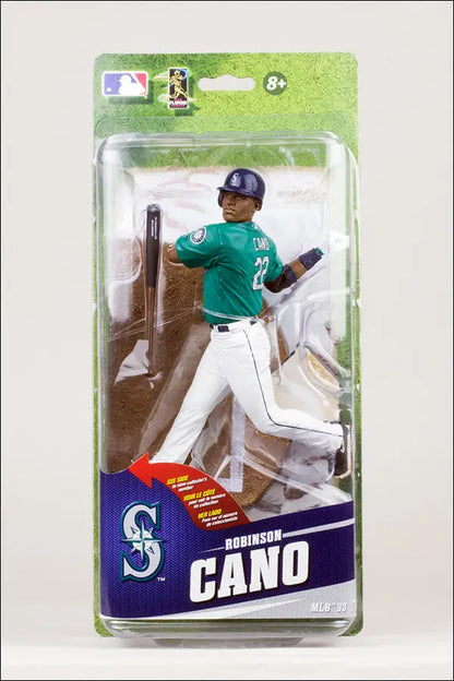 Action figure of Robinson Cano in Seattle Mariners uniform for baseball cards collectors