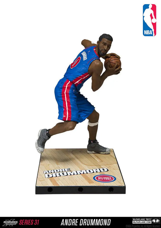 Basketball player figurine of Andre Drummond in Detroit Pistons uniform McFarlane NBA Series