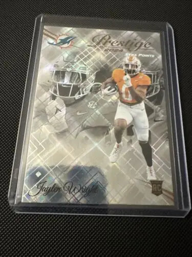 Jalin Hyatt football card featured in Miami Dolphins 9 Card Lot collection