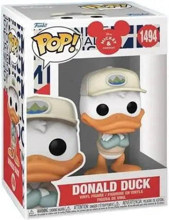 Funko Pop vinyl figure of friends Donald Duck wearing a baseball cap