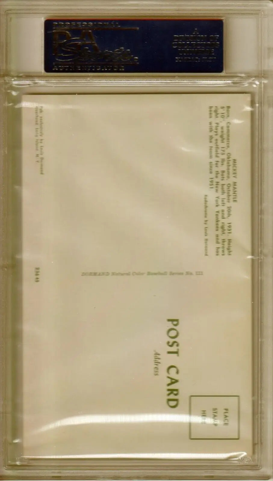 Clear plastic sleeve for single cards like MICKEY MANTLE 1953-55 with box free shipping