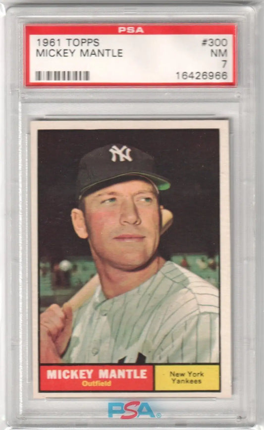 PSA-graded Mickey Mantle 1961 Topps #300 single card from Columbia Hobby with free shipping