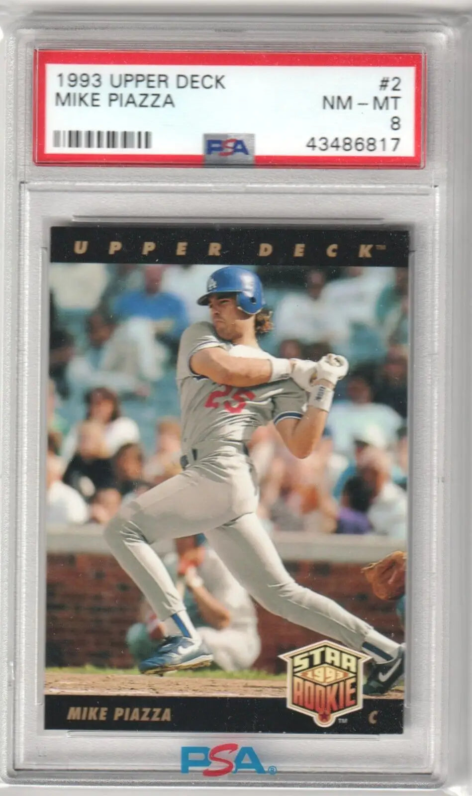 PSA-graded Mike Piazza 1993 Upper Deck Star Rookie #2 baseball card for single cards collection