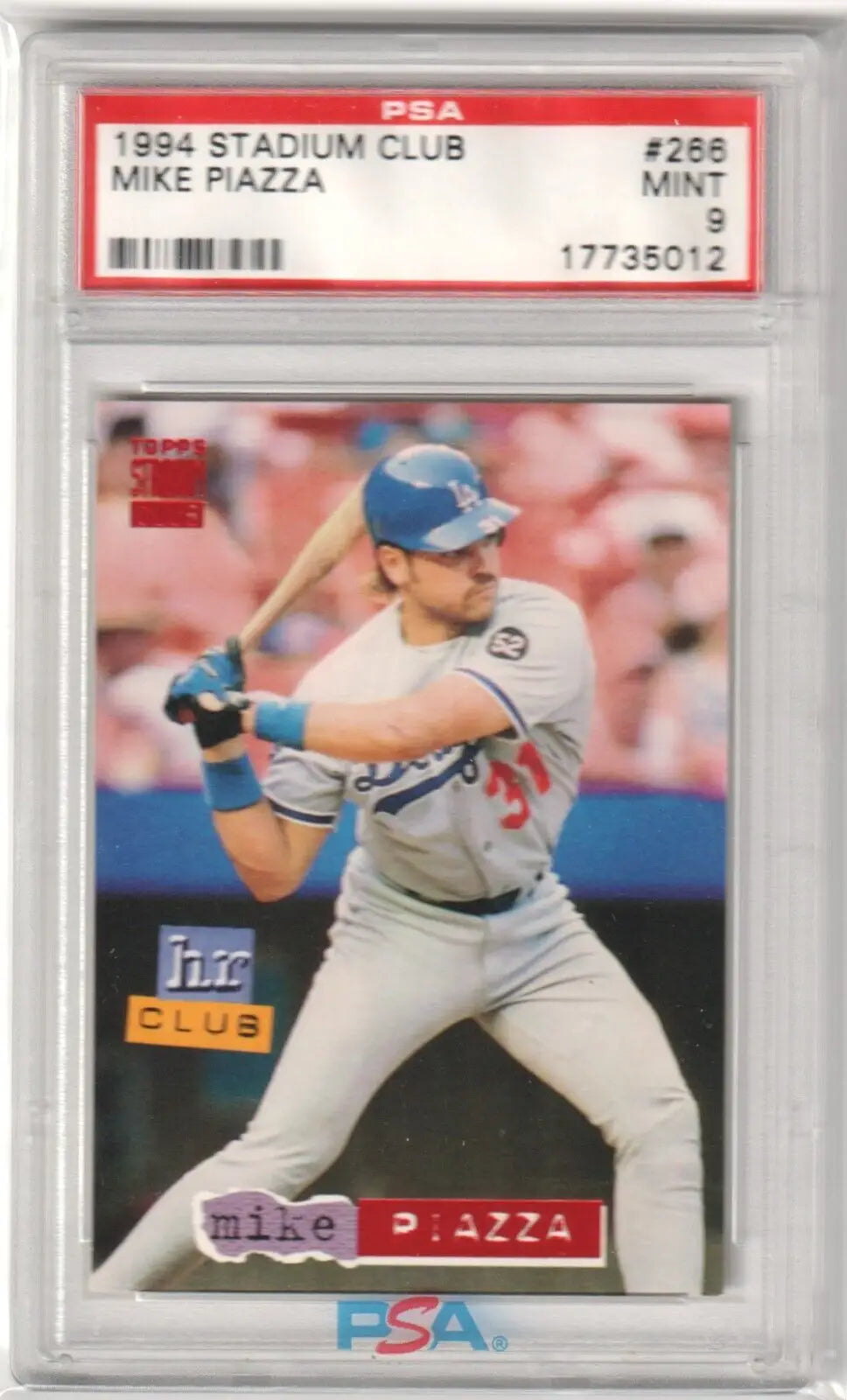 PSA-graded 1994 Stadium Club Mike Piazza Dodgers baseball card from Columbia Hobby