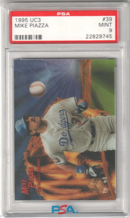 PSA-graded 1995 Upper Deck Mike Piazza baseball card for single cards at Columbia Hobby