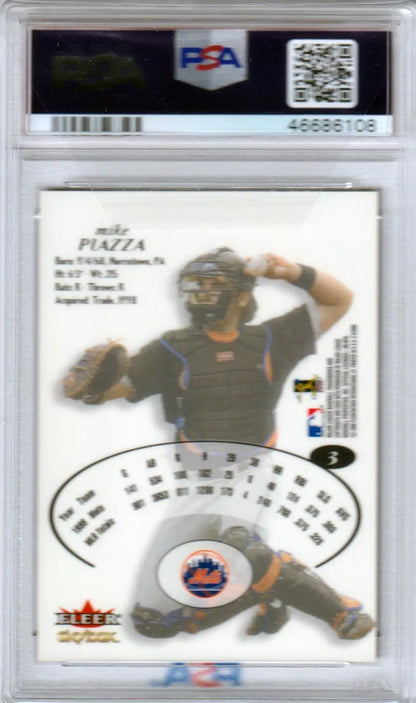 PSA-graded Mike Piazza 2000 Skybox E-X #3 baseball card from Columbia Hobby