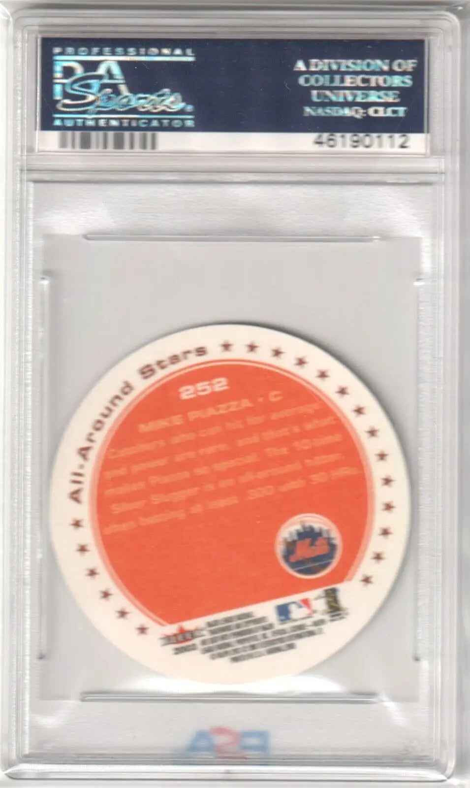 PSA-graded Mike Piazza 2003 Fleer Hardball #252 GEM MINT baseball card in case, Columbia Hobby