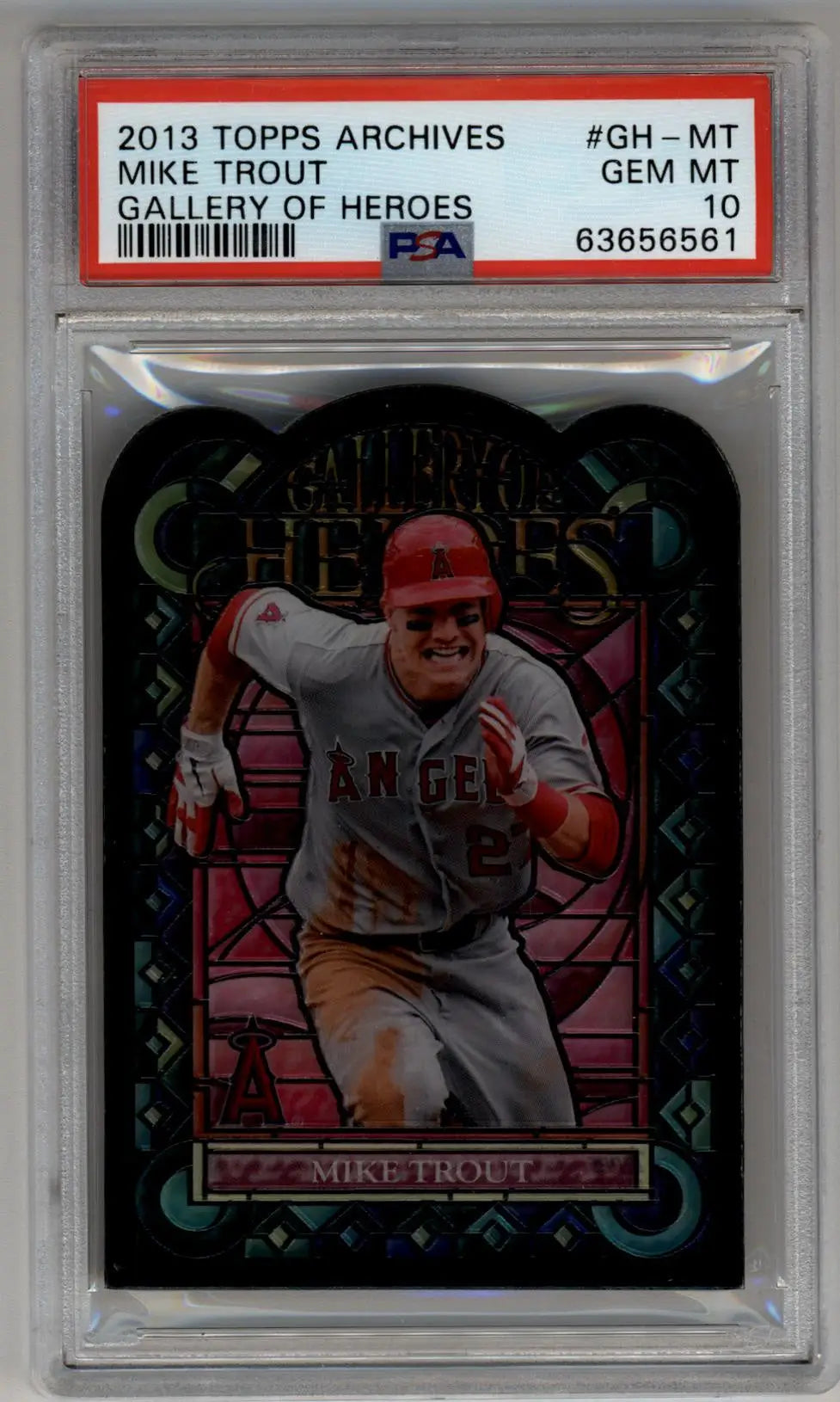 PSA 10 Gem Mint Mike Trout 2013 Topps Archives Gallery of Heroes baseball card